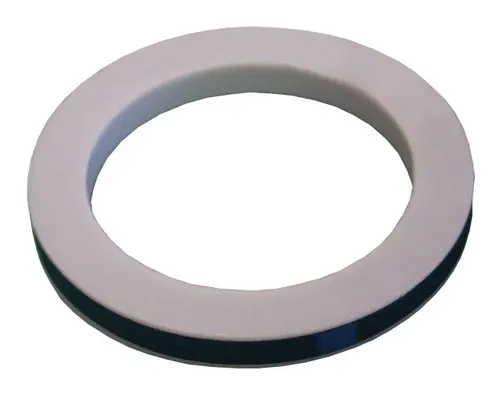 Dixon 4 in. PTFE (TFE) Envelope w/ Nitrile Rubber Filler Cam & Groove Gasket (White / Black)