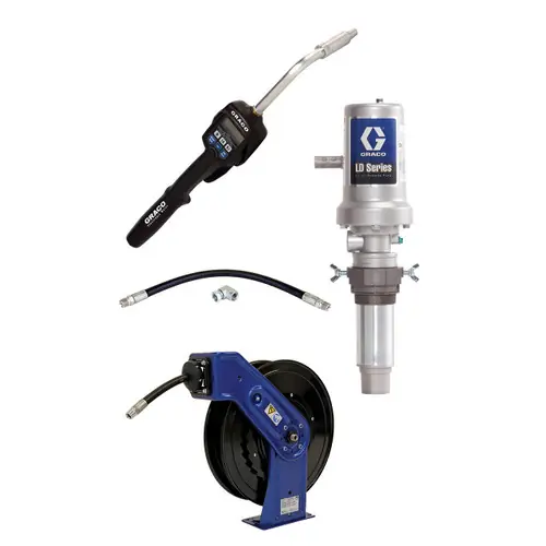 Graco LD Series 5:1 6.7 GPM Oil Tank Pump Package w/ Preset Meter - 750 PSI