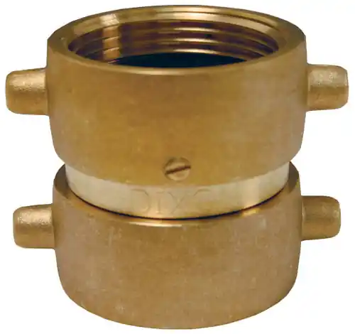 Dixon 1 1/2 in. NH(NST) x 1 1/2 in. NST(NH) Brass Pin Lug Double Female Swivel