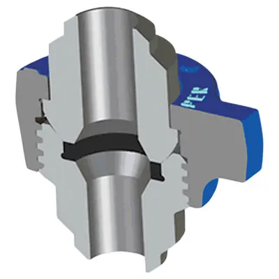 Kemper Valve Figure 1502B Butt-Weld Hammer Unions - XXH - 5 in.