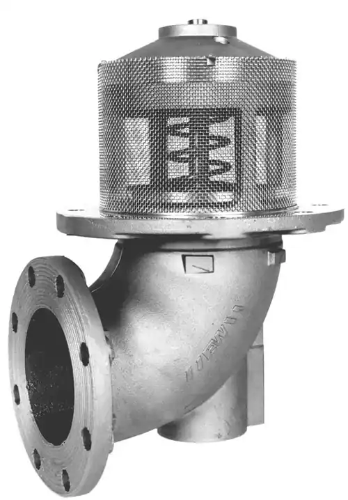 Emco Wheaton F7000 & F7001 4 in. Flanged 90° Elbow Mechanical Emergency Valve w/ Nitrile Rubber Seal