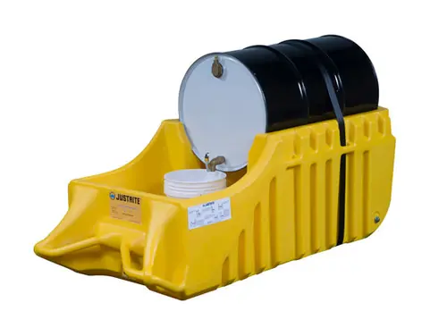 Justrite 28664 EcoPolyBlend Spill Containment Caddy - Yellow