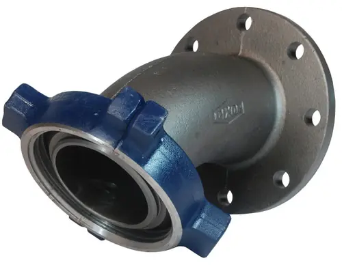 Dixon Fig 206 4 in. 45° Elbow w/ Male Hammer Union x 150# Flange Ends