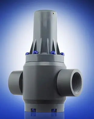 Plast-O-Matic Series PRH 1/4 in. Poly Pressure Regulators w/ FKM Seals