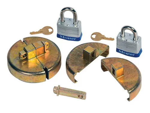 Justrite Drum Locks - Plastic Drum Set With 2 Padlocks - Plastic drum set with 2 padlocks - 2 interchangeable lock bars