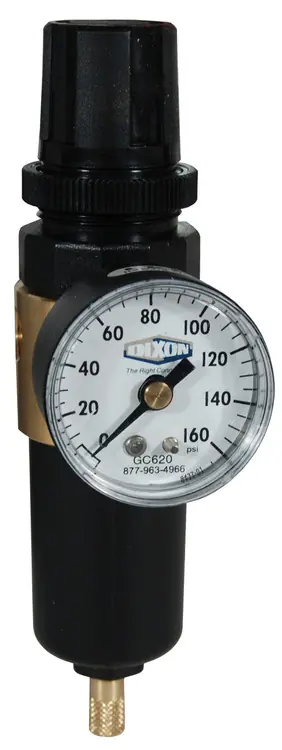 Dixon Wilkerson 1/4 in. BB3 Miniature Filter/Regulator with Metal Bowl & Auto Drain