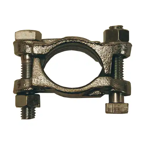Dixon Plated Iron Double Bolt Clamps w/out Saddles from 3 1/16 in. - 3 3/8 in. Hose OD