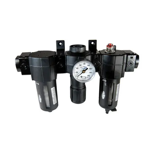 Dixon Series 1 E74 1/2 in. Standard Combo Unit with Transparent Bowl & Guard - Manual Drain