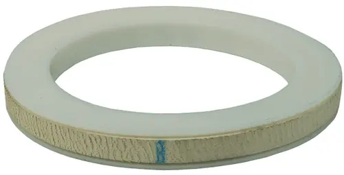 Dixon 3 in. PTFE (TFE) Envelope w/ White Nitrile Rubber Filler Cam & Groove Gasket (White / White)