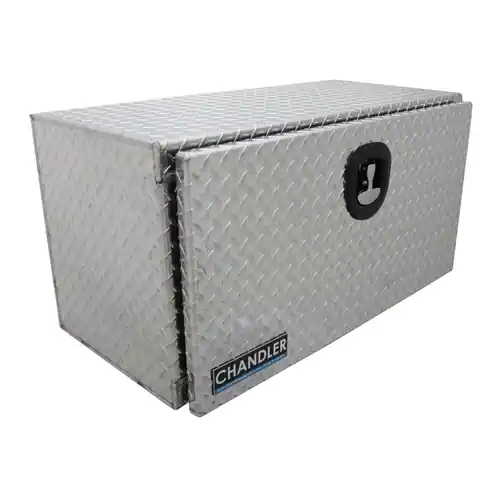 Chandler Equipment Aluminum Tread Plate Underbody Tool Box w/ Drop Down Door - 36x18x18