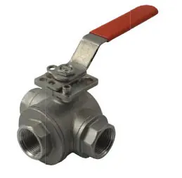 Dixon Sanitary 3-way Industrial Stainless Steel Ball Valve - L Port - 2 in.