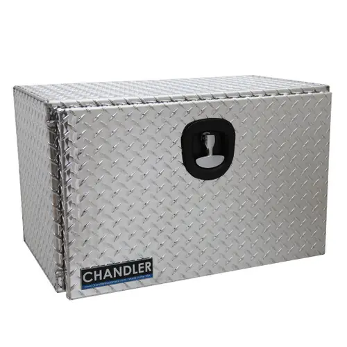 Chandler Equipment Aluminum Tread Plate Underbody Tool Box w/ Single Latch Door - 30x18x18