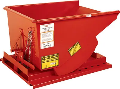 MECO Series 90 Self Dumping Heavy Duty Hopper, 10 Ga. Steel,  1 Cubic Yard