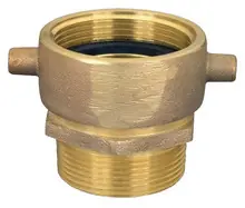 Dixon 2 1/2 in. NH(NST) x 2 in. NPT Pin Lug Brass Female Swivel to Male Adapter