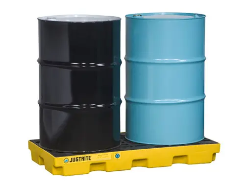 Justrite EcoPolyBlend Accumulation Center 2 Drum - Yellow
