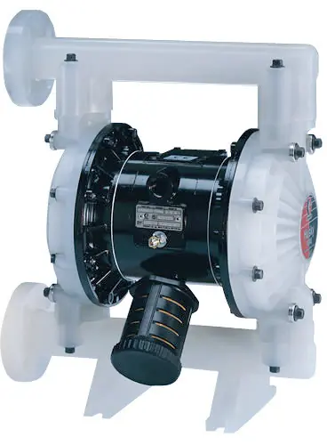 Graco Husky 1050 1 in. Flange Polypropylene Air Diaphragm Pump w/ PTFE Diaphragms & Balls, Polypropylene Seats - End Flange