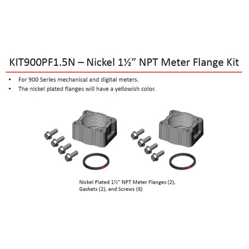 Fill-Rite 900 Series Nickel 1 1/2 in. NPT Meter Flange Kit
