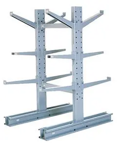 MECO Series 1000 Medium Duty Double Sided Cantilever Rack Starter Unit, 6 ft. H, (12) 12 in. L Arms