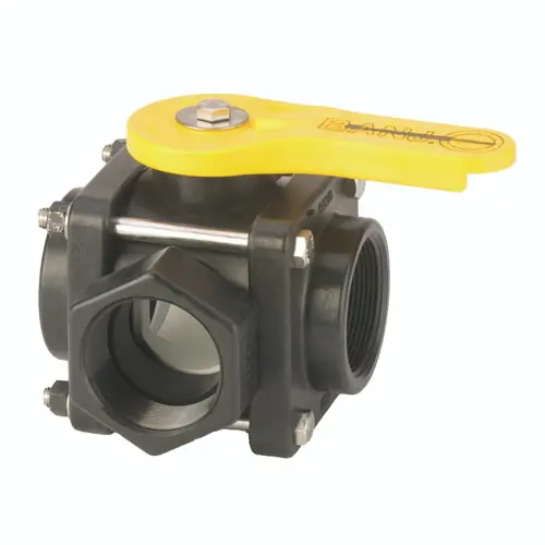 Banjo 2 in. 3-Way Side Load Poly Valve