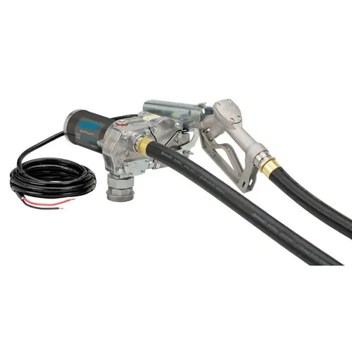 GPI M-180S 12V DC Fuel Transfer Pump w/ Manual Nozzle - 18 GPM