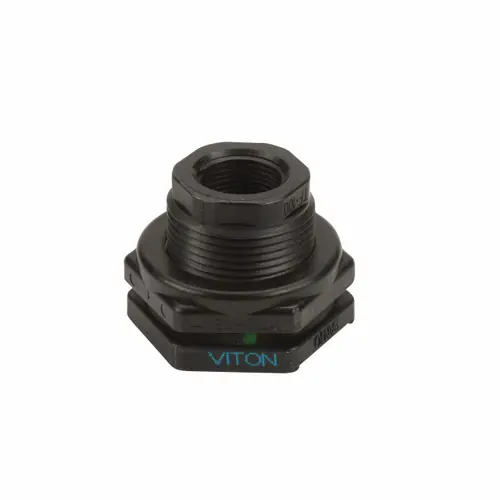 Banjo 1 in. Poly Bulkhead FKM (FKM) Tank Fitting