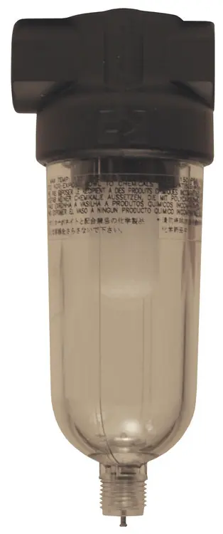 Dixon Series 1 F07 1/4 in. Mini Filter with Transparent Bowl - Auto Drain - 24 SCFM