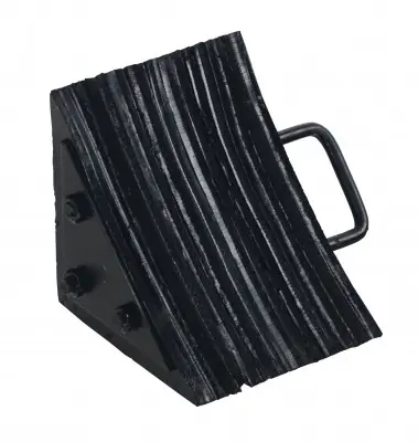 Vestil Curved Rubber Wheel Chock w/Handle