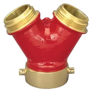 Dixon Powhatan 2 1/2 in. NH(NST) x (2)2 1/2 in. NH(NST) Brass Plain Wye with Pin Lugs