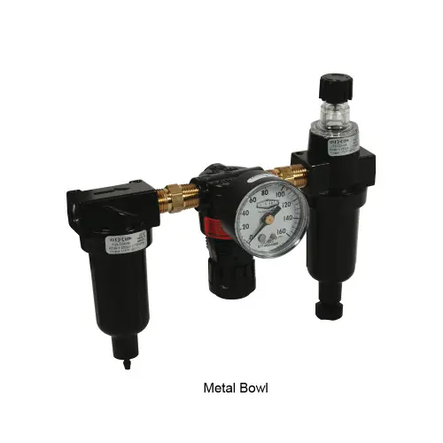 Wilkerson C03 1/8 in. Miniature Combo Unit with Metal Bowl - Auto Drain