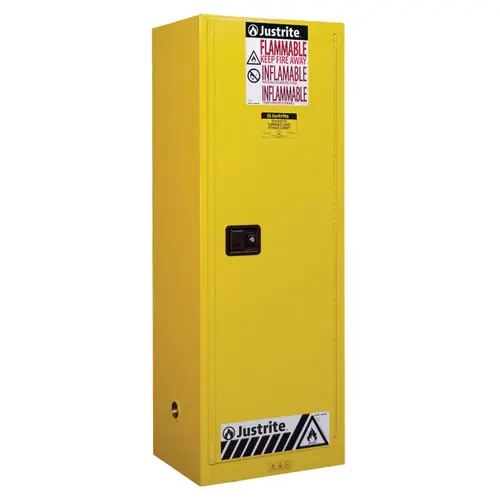 Justrite Slimline Style Sure-Grip® EX 22 Gallon Safety Cabinet - Manual Close