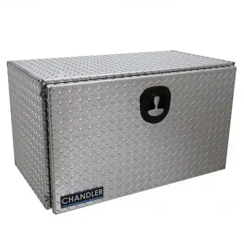Chandler Equipment Aluminum Tread Plate Underbody Tool Box w/ Drop Down Door - 36x20x20