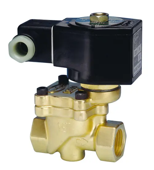 Jefferson Valves 1390 Series 2-Way Brass Explosion Proof Solenoid Valves - Normally Open - 3/8 in., 24V DC Voltage