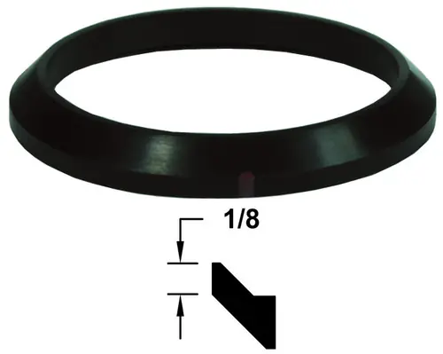Dixon Sanitary FKM Bevel Seat Gaskets (Black)
