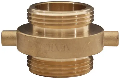 Dixon 2 1/2 in. NH (NST) x 2 1/2 in. NH (NST) Brass Pin Lug Double Male Adapters