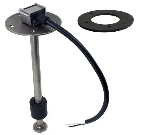 Rochester Gauges 6 in. 9800 Series SAE 5 Bolt Industrial Reed Switch Fuel Level Sender - Gasket Included