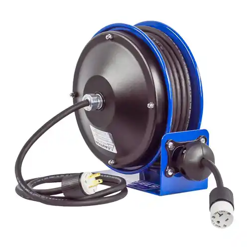 Coxreels PC10 Series Compact Power Cord Reel - 30 ft., 12/3 Cord w/ Single Receptacle