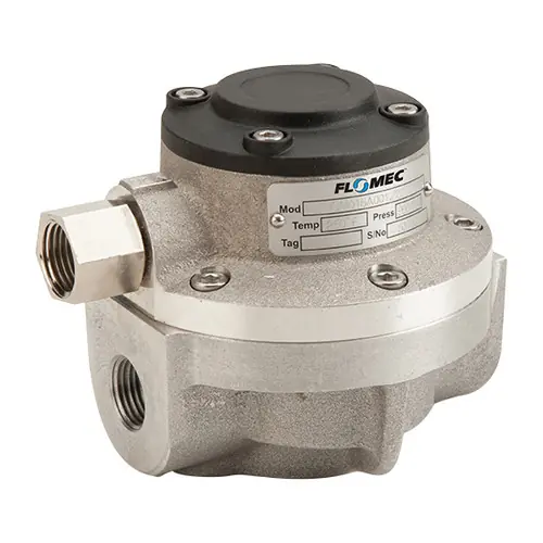 GPI Flomec OM Series 015 1/2 in. Aluminum Oval Gear Pulse Meter w/ FKM Seals