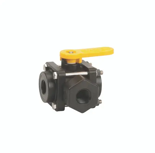 Banjo 3/4 in. 3-Way Side Load Poly Valve