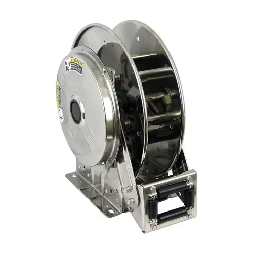 Hannay Reels SSN700 Series Stainless Steel Spring Rewind Reel, Reel Only, 1/2 in. x 35 ft., SSN716-16-17-10.5J