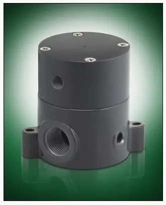 Plast-O-Matic Series BSDA 1/2 in. Poly Air Operated Valves w/ PTFE, FKM Seals
