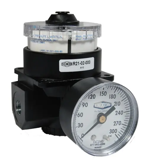 Dixon Wilkerson 1/2 in. R21 Dial Air Regulator With Gauge