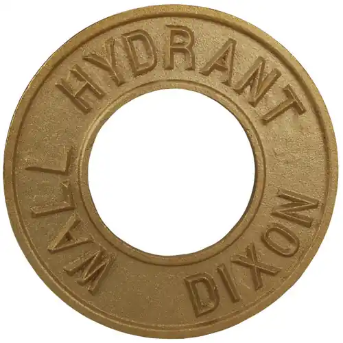 Dixon 4 in. Pipe Round Identification Wall Hydrant Plate