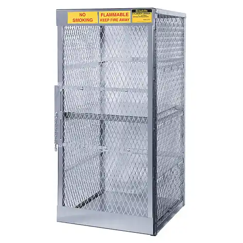Aluminum LPG Cylinder Lockers Vertical Storage - Eight 20 or 33 lb