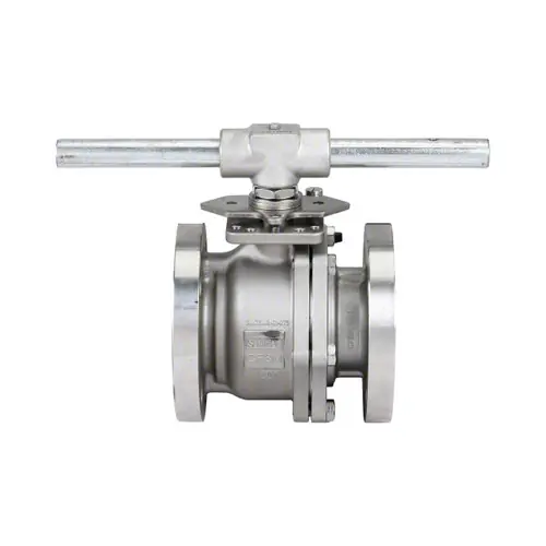 Sharpe 4 in. 150 Lbs Flanged Stainless Steel Ball Valve w/ Locking Handle, PTFE Seat - Full Port
