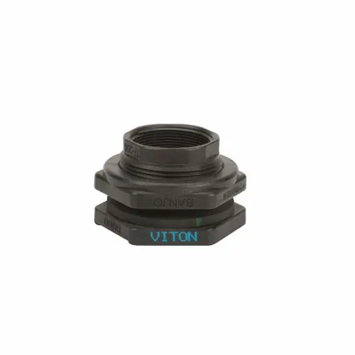 Banjo 2 in. Poly Bulkhead FKM (FKM) Tank Fitting