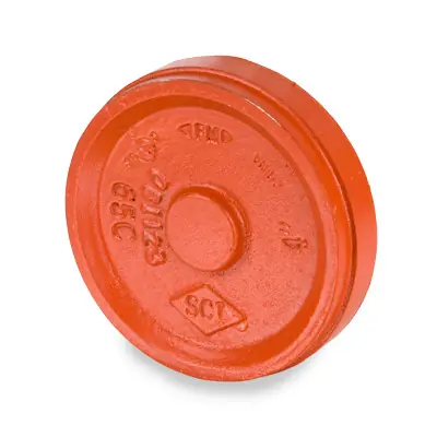 Smith Cooper 10 in. Grooved Cap - Orange Paint Coating - Fig. 65C