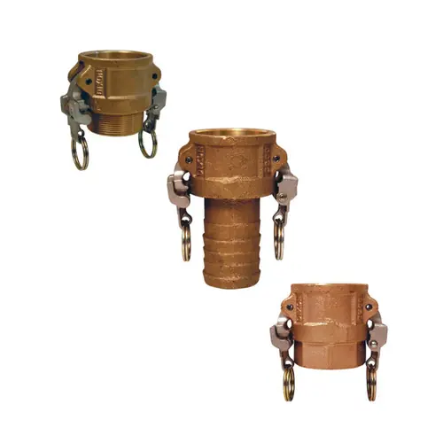 Dixon 4 in. Brass EZ Boss-Lock Cam & Groove Couplers
