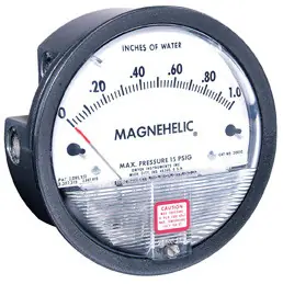 Dwyer Magnehelic Gauge, 1/8 in. FNPT w/ 4 in. Dial