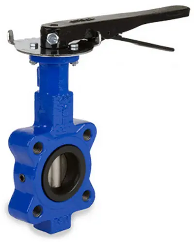 Sharpe 17 Series 4 in. Ductile Iron Lever Operated Butterfly Valve w/Nitrile Rubber Seals & SS Disc, Lug Style