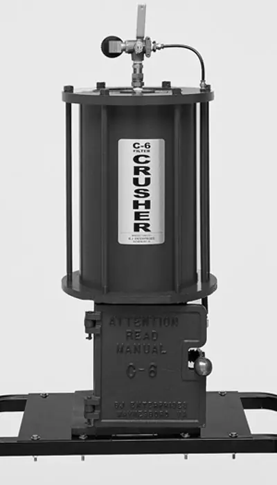 BJ Enterprises Pneumatic Light Truck Diesel/ SUV Oil Filter Crusher